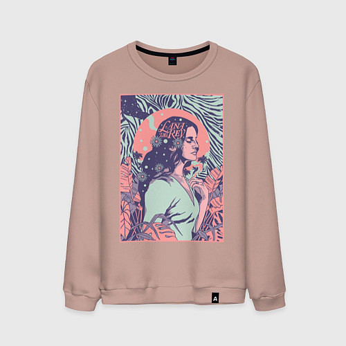 Мужской свитшот Lana del rey / Пыльно-розовый – фото 1