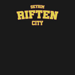 Свитшот хлопковый мужской SKYRIM - RIFTEN CITY, цвет: черный — фото 2