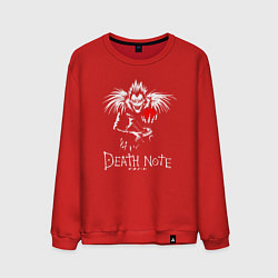 Свитшот хлопковый мужской DEATH NOTE ТЕТРАДЬ СМЕРТИ, цвет: красный