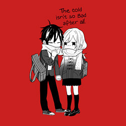 Свитшот хлопковый мужской The cold isnt so bad, цвет: красный — фото 2