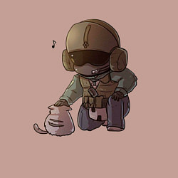 Свитшот хлопковый мужской J?ger Rainbow Six Art 02, цвет: пыльно-розовый — фото 2
