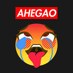 Свитшот хлопковый мужской AHEGAO EMOJI, цвет: черный — фото 2