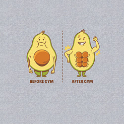 Свитшот хлопковый мужской Спортивный Авокадо, цвет: меланж — фото 2