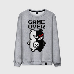 Свитшот хлопковый мужской MONOKUMA GAME OVER, цвет: меланж