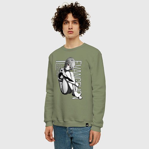 Мужской свитшот Евангелион / Авокадо – фото 3