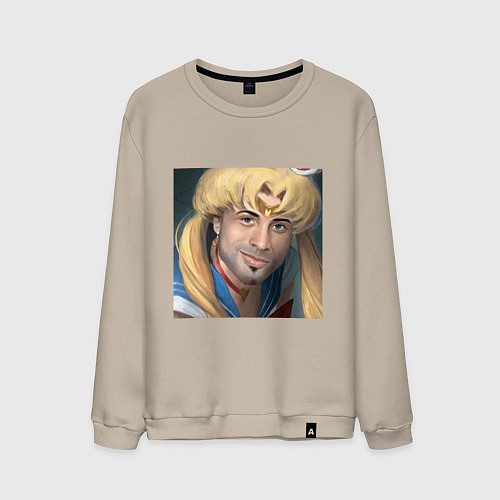 Мужской свитшот Сейлор Мун / Миндальный – фото 1