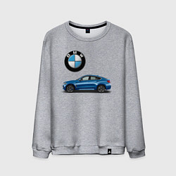 Свитшот хлопковый мужской BMW X6, цвет: меланж