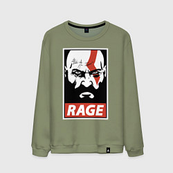 Свитшот хлопковый мужской RAGE GOW, цвет: авокадо