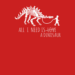 Свитшот хлопковый мужской All a need is dinosaur, цвет: красный — фото 2