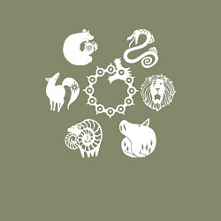 Свитшот хлопковый мужской СИМВОЛЫ 7 СМЕРТНЫХ ГРЕХОВ, цвет: авокадо — фото 2