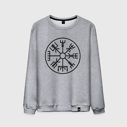 Свитшот хлопковый мужской Вегвизир Гальдрастав Z, цвет: меланж
