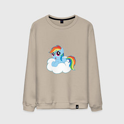 Свитшот хлопковый мужской My Little Pony Rainbow Dash, цвет: миндальный