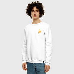 Свитшот хлопковый мужской Protoss logo mini Orange, цвет: белый — фото 2