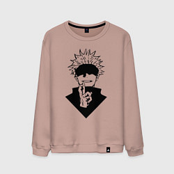 Свитшот хлопковый мужской Магическая битва, цвет: пыльно-розовый