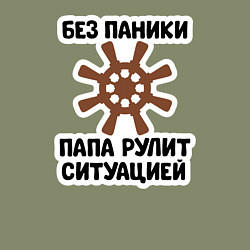 Свитшот хлопковый мужской Папа рулит ситуацией, цвет: авокадо — фото 2