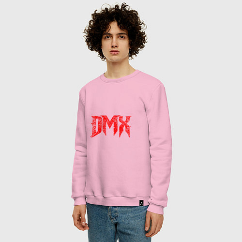 Мужской свитшот Рэпер DMX логотип logo / Светло-розовый – фото 3