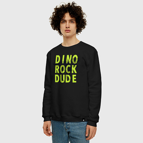 Мужской свитшот DINO ROCK DUDE / Черный – фото 3