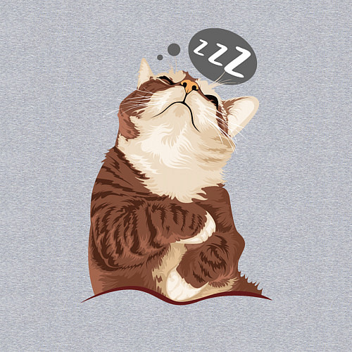 Мужской свитшот СПЯЩИЙ КОТ / Меланж – фото 3