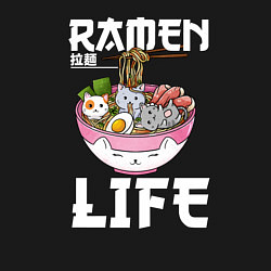 Свитшот хлопковый мужской Ramen life, цвет: черный — фото 2