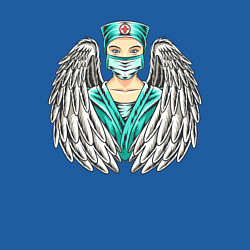 Свитшот хлопковый мужской Медсестра Nurse Angel Z, цвет: синий — фото 2