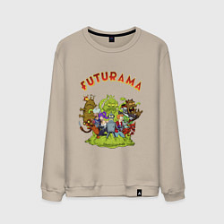 Свитшот хлопковый мужской Slurm team, цвет: миндальный