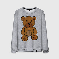 Свитшот хлопковый мужской Плюшевый медведь, цвет: меланж