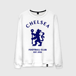 Свитшот хлопковый мужской Chelsea Est. 1905, цвет: белый