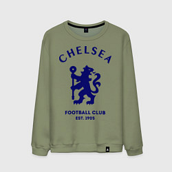 Свитшот хлопковый мужской Chelsea Est. 1905, цвет: авокадо