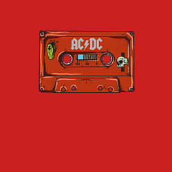Свитшот хлопковый мужской Кассета AC DC, цвет: красный — фото 2