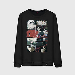 Свитшот хлопковый мужской Превращение Канеки, цвет: черный