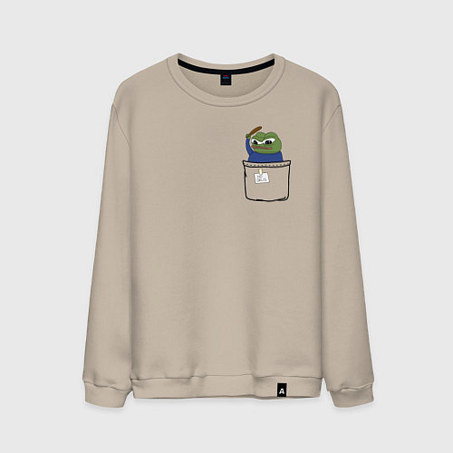 Мужской свитшот Pepe simp / Миндальный – фото 1