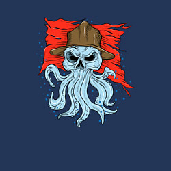 Свитшот хлопковый мужской Осьминог в каске, цвет: тёмно-синий — фото 2