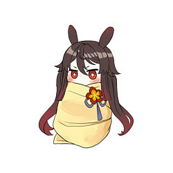 Свитшот хлопковый мужской Маленькая Ху Тао, цвет: белый — фото 2