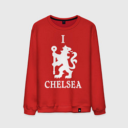 Свитшот хлопковый мужской I LOVE CHELSEA, цвет: красный