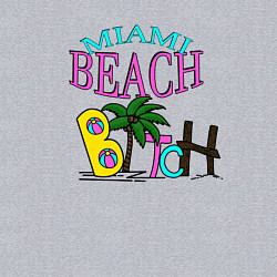 Свитшот хлопковый мужской МАЙаМИ БИЧ БИТЧ, цвет: меланж — фото 2