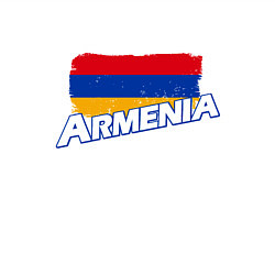 Свитшот хлопковый мужской Armenia Flag, цвет: белый — фото 2