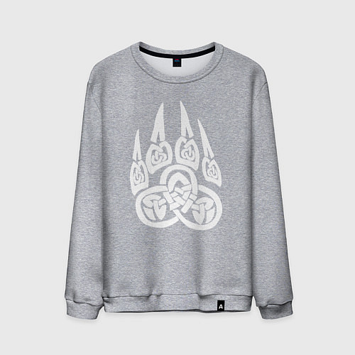 Мужской свитшот Символ Велеса Медвежья лапа / Меланж – фото 1