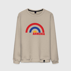 Свитшот хлопковый мужской Армения Armenia, цвет: миндальный