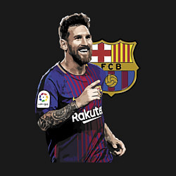 Свитшот хлопковый мужской Lionel Messi Barcelona Argentina, цвет: черный — фото 2