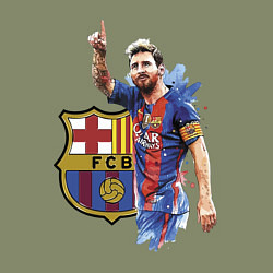Свитшот хлопковый мужской Lionel Messi Barcelona Argentina!, цвет: авокадо — фото 2