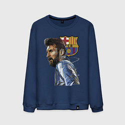 Свитшот хлопковый мужской Lionel Messi Barcelona Argentina Striker, цвет: тёмно-синий