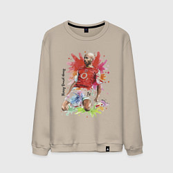 Свитшот хлопковый мужской Thierry Daniel Henry, цвет: миндальный