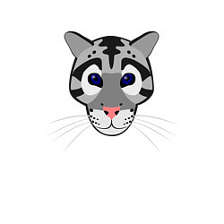 Свитшот хлопковый мужской Дымчатый леопард, цвет: белый — фото 2