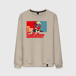Свитшот хлопковый мужской Godfather logo, цвет: миндальный
