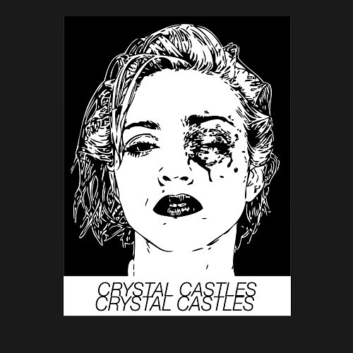 Мужской свитшот Crystal castles / Черный – фото 3