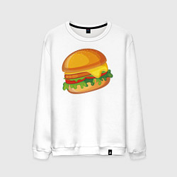 Свитшот хлопковый мужской My Burger, цвет: белый