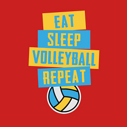 Свитшот хлопковый мужской Еда, сон, волейбол, цвет: красный — фото 2