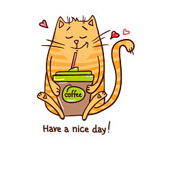 Свитшот хлопковый мужской Have A Nice Day, цвет: белый — фото 2