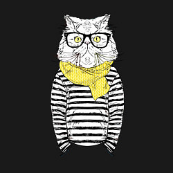 Свитшот хлопковый мужской Hipster Cat, цвет: черный — фото 2