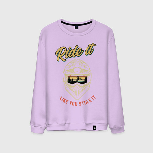 Мужской свитшот Ride it like you stole it / Лаванда – фото 1